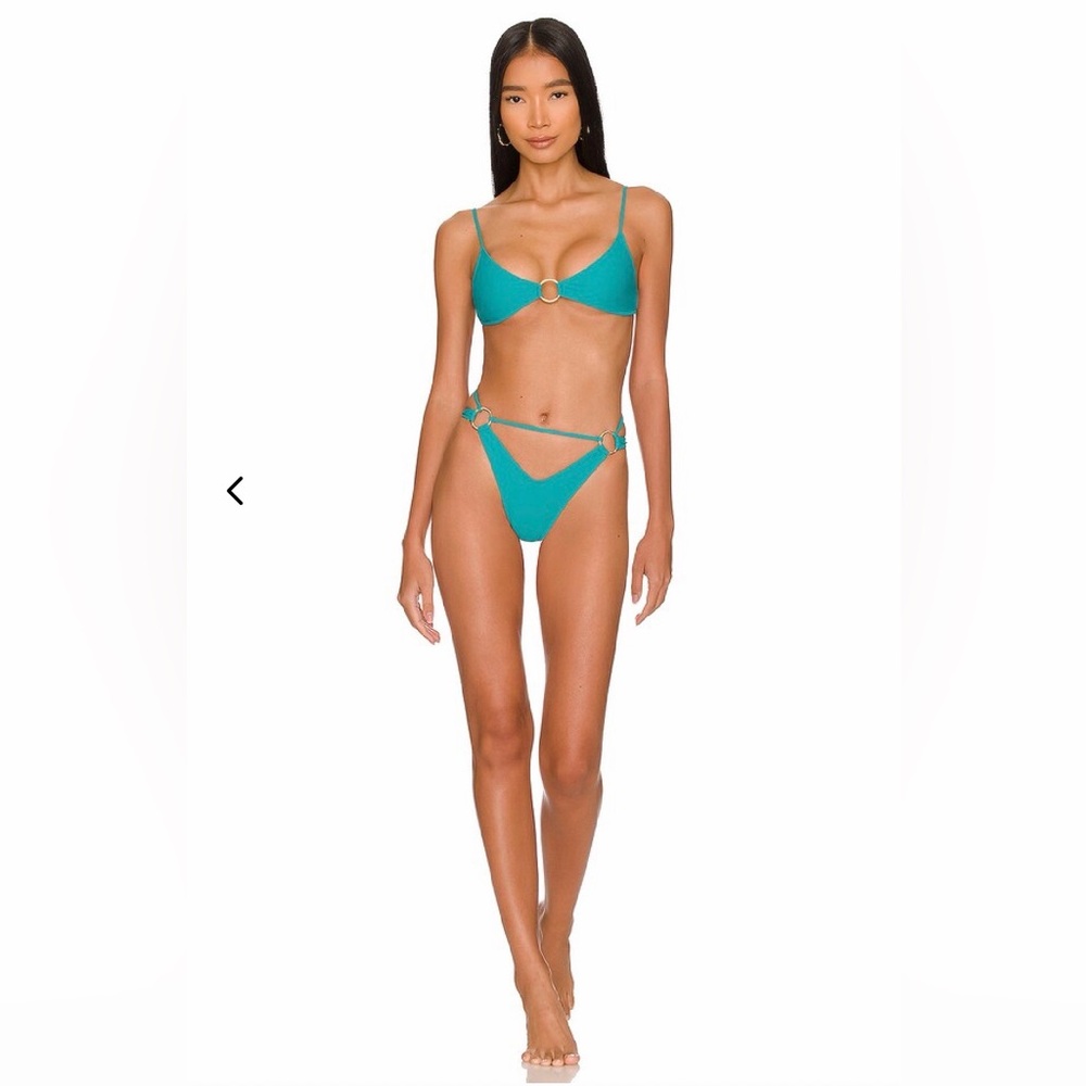 Lovers + Friends All The Fun Bikini Set in Aquamarine